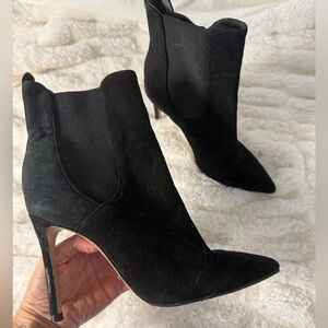 Schutz Black Suede Ankle Boots 7.5